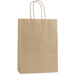 Hnědá papírová taška 18x8x25 cm