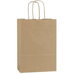 Hnědá recyklovaná taška 18x8x25 cm