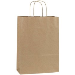 Hnědá recyklovaná taška 23x10x32 cm