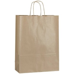Hnědá papírová taška 32x13x42,5 cm