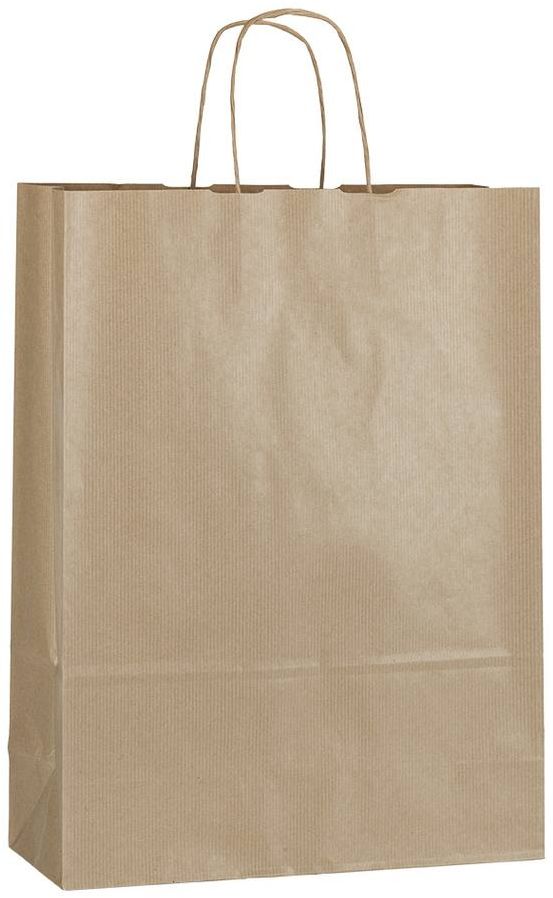 Hnědá papírová taška 32x13x42,5 cm