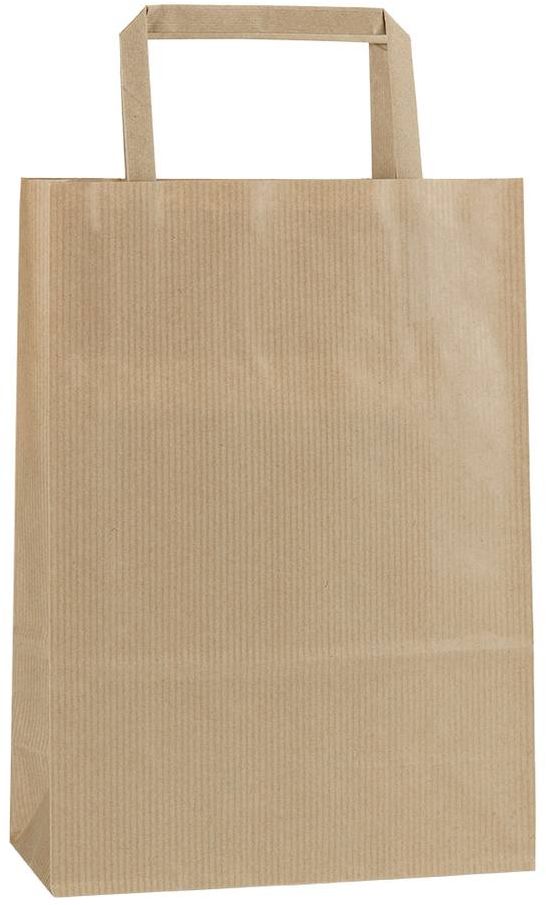 Světle hnědá papírová taška 18x8x25 cm