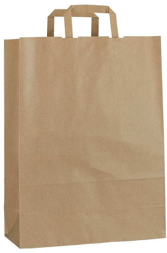 Světle hnědá papírová taška 32x13x42,5 cm