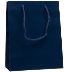 Modrá lesklá taška 22x10x27,5 cm