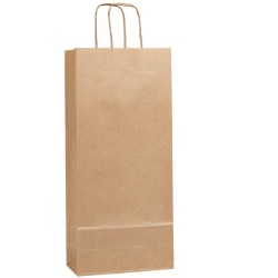 Přírodní taška na víno DUO 18x8x40 cm