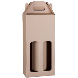 Kartonová krabice na 2 láhve 16,5x8x34,5 cm