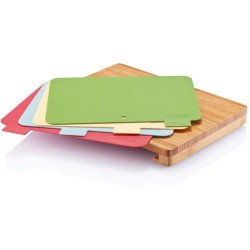 Bambusové prkénko se 4ks hygienických krájecích prkének