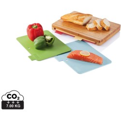 Bambusové prkénko se 4ks hygienických krájecích prkének