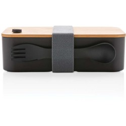 Krabička na jídlo z RCS recykl. plastu s bambusovým víkem