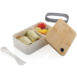 Krabička na jídlo z RCS recykl. plastu s bambusovým víkem