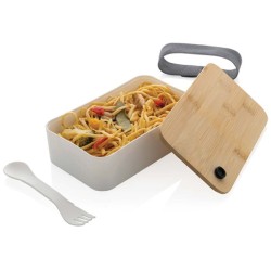 Krabička na jídlo z RCS recykl. plastu s bambusovým víkem
