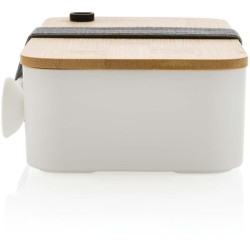 Krabička na jídlo z RCS recykl. plastu s bambusovým víkem