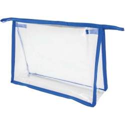 Transparentní kosmetická taštička s barevnými hranami