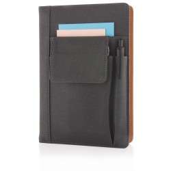 Obal na poznámkový blok s kapsou na telefon