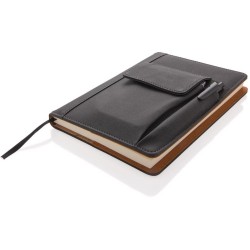 Obal na poznámkový blok s kapsou na telefon