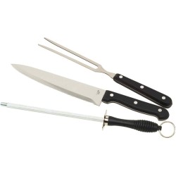 3dílná nerezová krájecí sada na maso CARVE