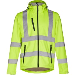 Zagreb work vysoce viditelná softshellová bunda pro muže, se snímatelnou kapucí