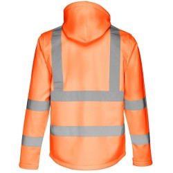 Zagreb work vysoce viditelná softshellová bunda pro muže, se snímatelnou kapucí
