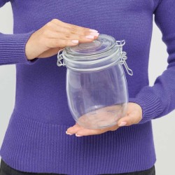 Skleněná skladovací nádoba CLICKY L, kapacita cca. 750 ml