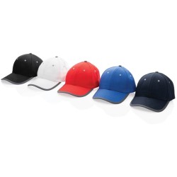 6 dílná kontrastní kšiltovka Impact z 280g rec. bavlny AWARE