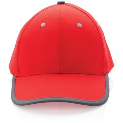 6 dílná kontrastní kšiltovka Impact z 280g rec. bavlny AWARE