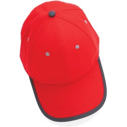 6 dílná kontrastní kšiltovka Impact z 280g rec. bavlny AWARE