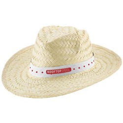 EDWARD POLI. Přírodní slaměný klobouk