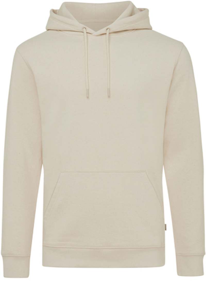 Nebarvená mikina s kapucí Iqoniq Torres z recykl. bavlny