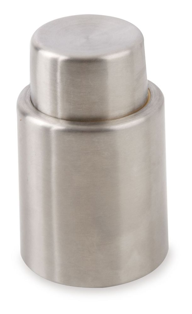 Kovová vakuová pumpa na láhve stříbrná