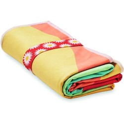 Plnobarevná plážová osuška s gumičkou