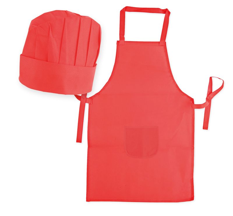 Dětská netkaná zástěra+kuchyřská čepice