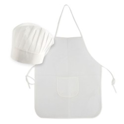 Dětská netkaná zástěra+kuchyřská čepice