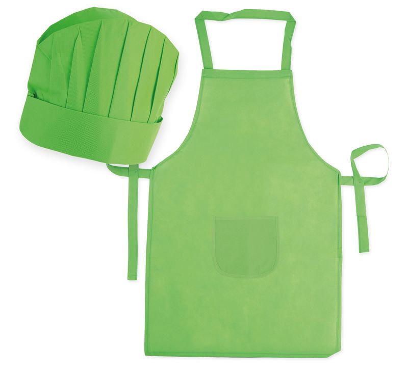 Dětská netkaná zástěra+kuchyřská čepice