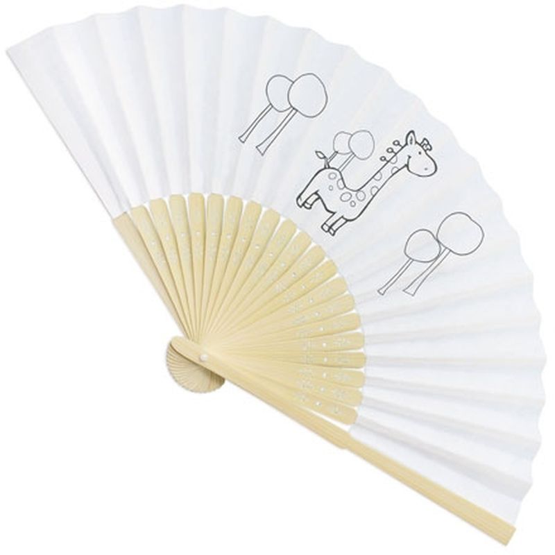 Dětský vějíř na vymalování - žirafa