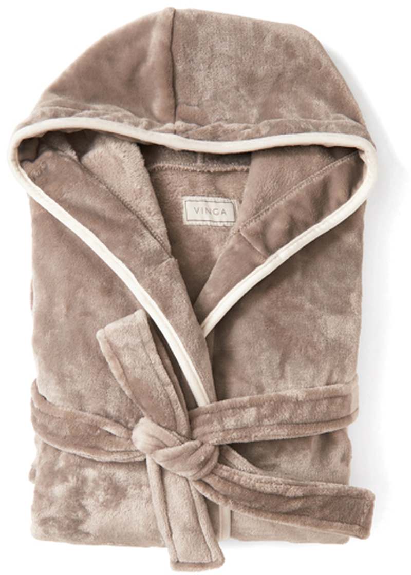 Luxusní župan VINGA Louis z plyšového RPETu velikost L-XL