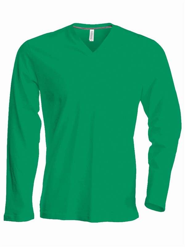 Pánské tričko dl.rukáv V-neck