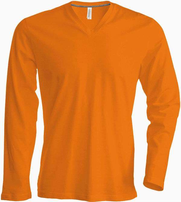 Pánské tričko dl.rukáv V-neck