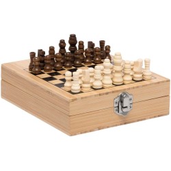 Sada na víno BAMBOO CHESS se šachovou hrou