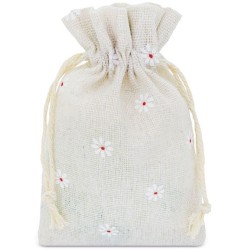 Malý bavlněný pytlík - květiny