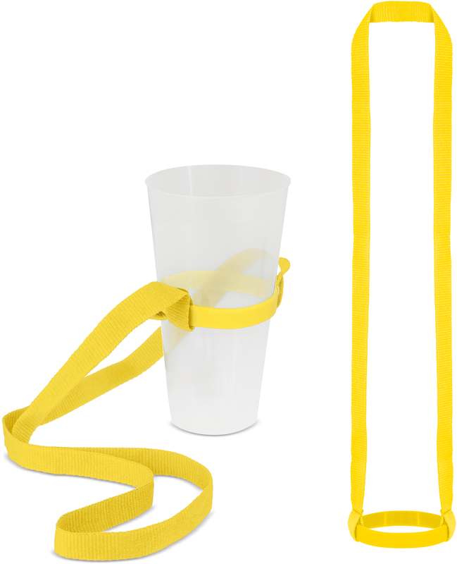 Šňůrka na krk s držákem na pití