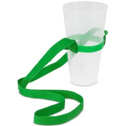 Šňůrka na krk s držákem na pití