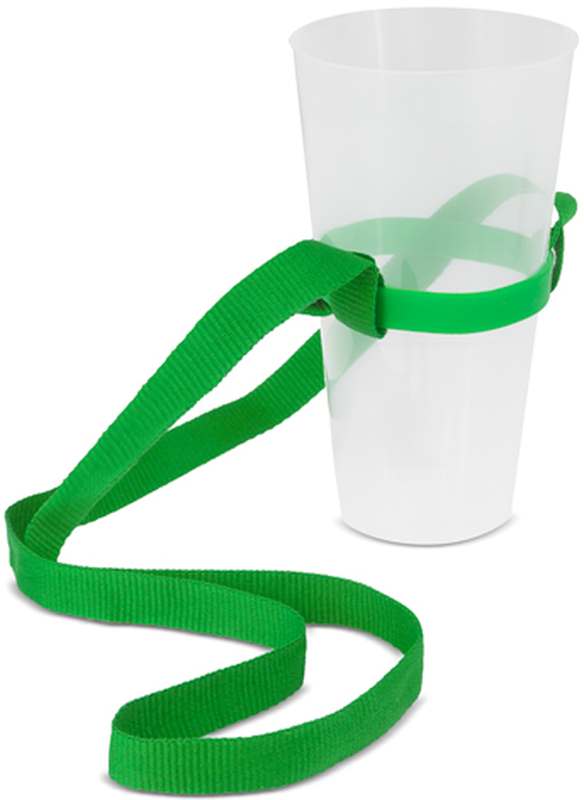 Šňůrka na krk s držákem na pití