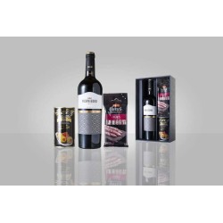 Sada víno 0,7 + salámky Fuet + olivy