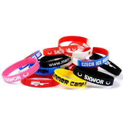 Silikonové náramky na zakázku s možností potisku nebo ražby