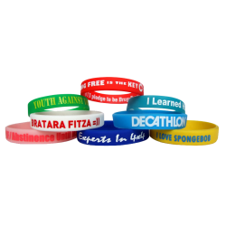 Silikonové náramky na zakázku s možností potisku nebo ražby