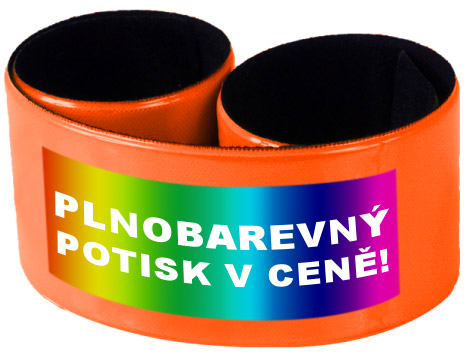 Reflexní náramek 25 cm vč. plnobarevného potisku