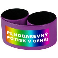 Široký reflexní náramek 34 cm  vč. plnobarevného potisku