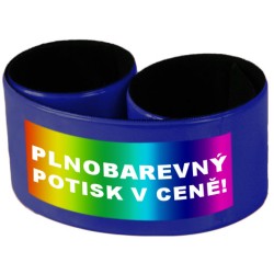 Široký reflexní náramek 34 cm  vč. plnobarevného potisku