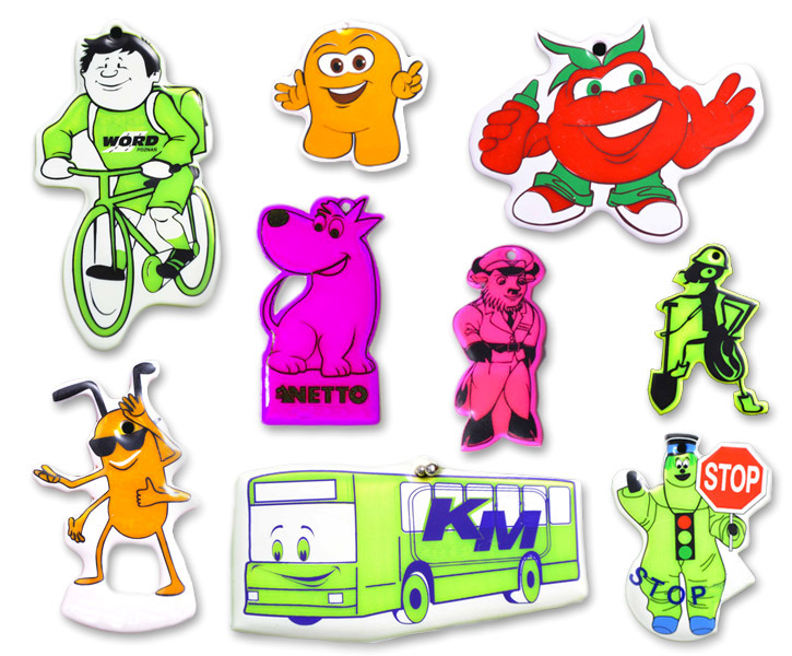 Reflexní klíčenka do velikosti 5-7 cm s potiskem