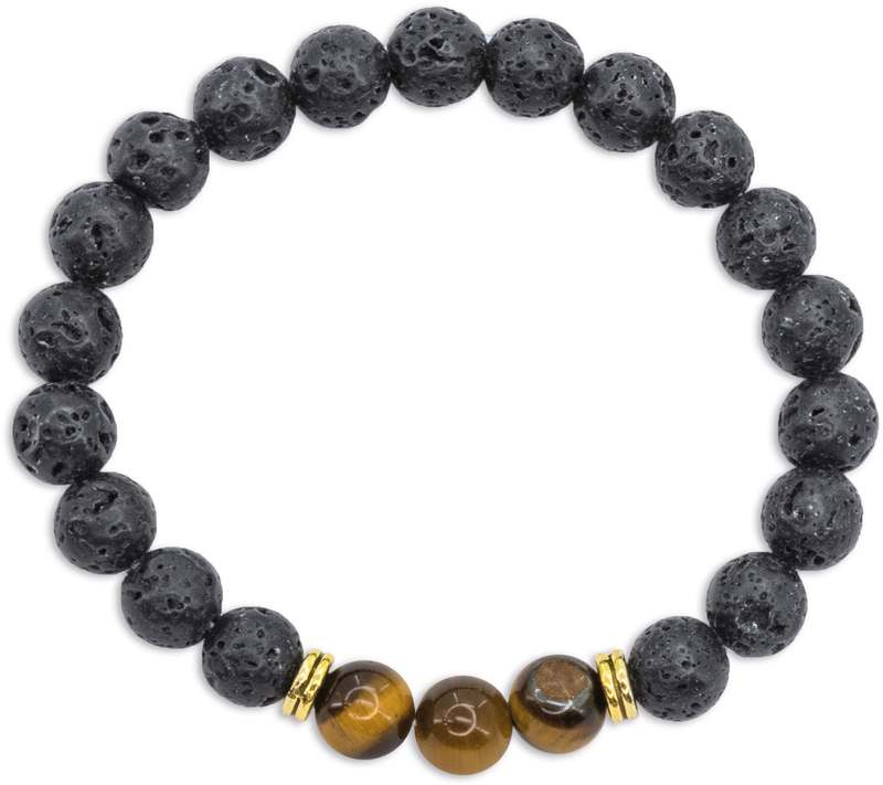 Náramek s vulkanickými kameny